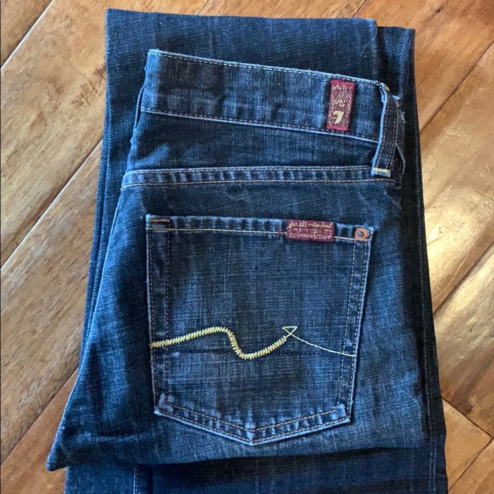 7 for all mankind bootcut jeans, size 25